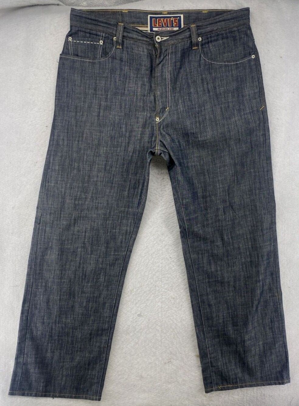 Levi's 569 Loose Straight Jeans Men's 38x31 Dark Wash Contrast Stitch Y2K 2008